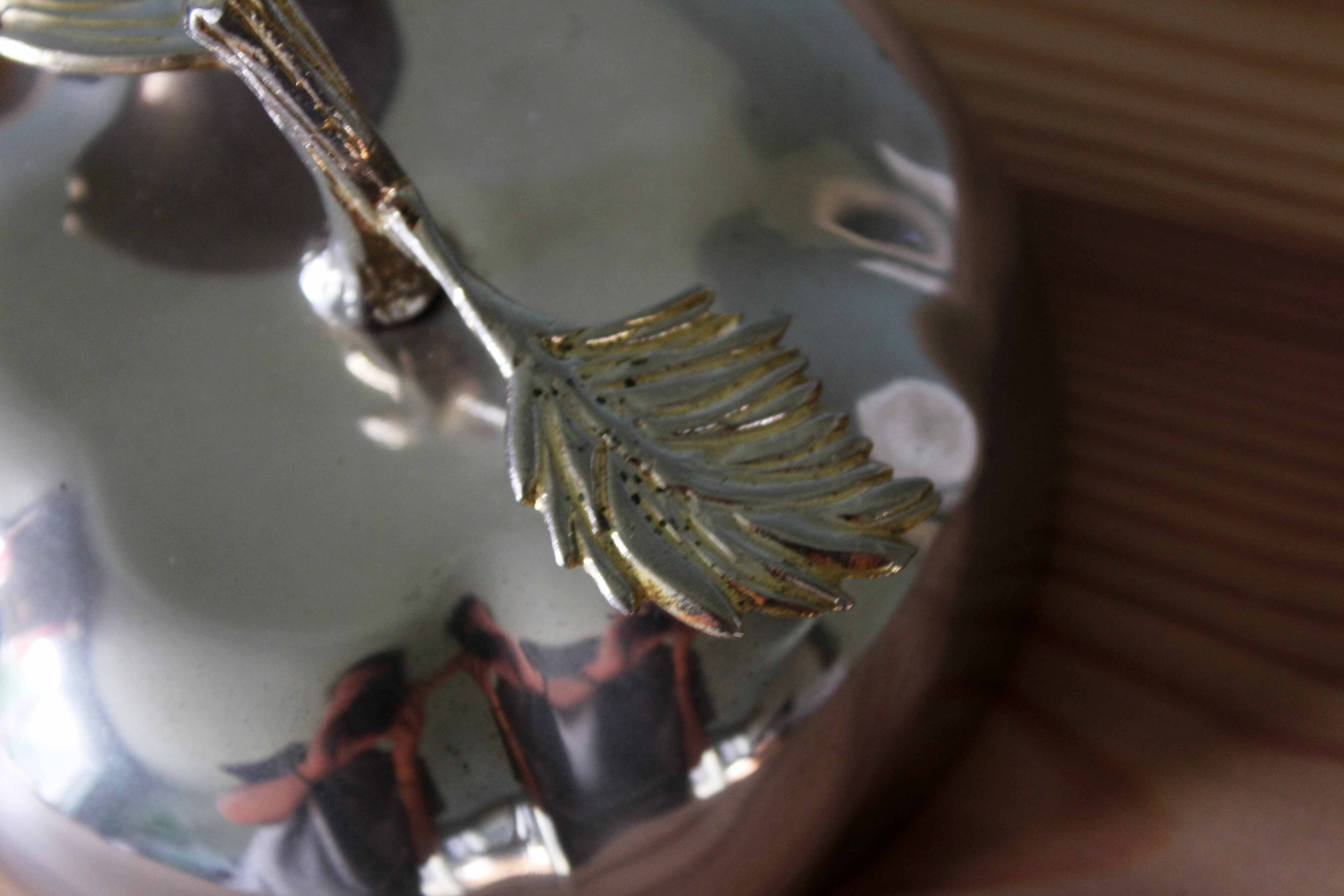 Vintage silver-plated and brass bonbonnière