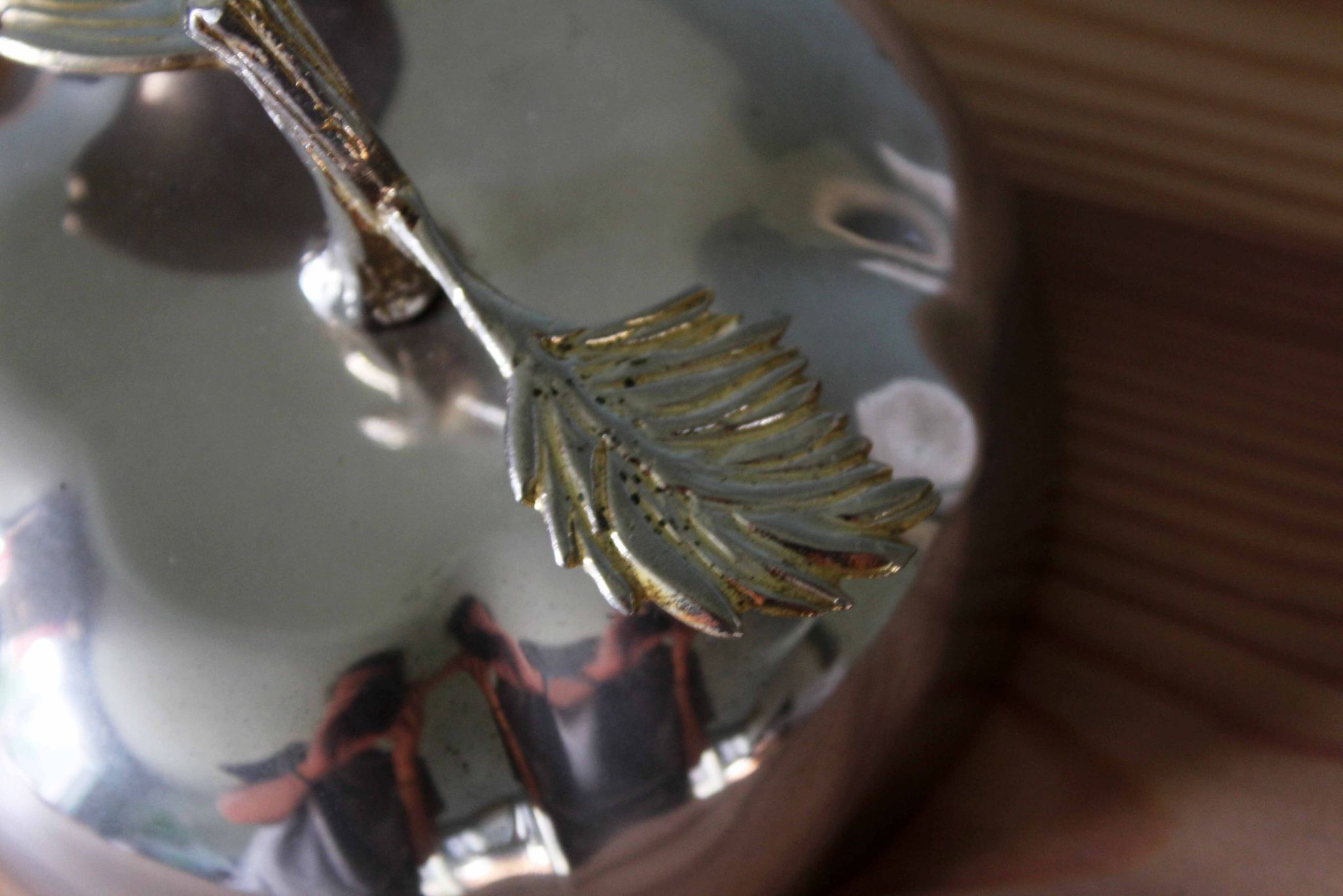 Vintage silver-plated and brass bonbonnière
