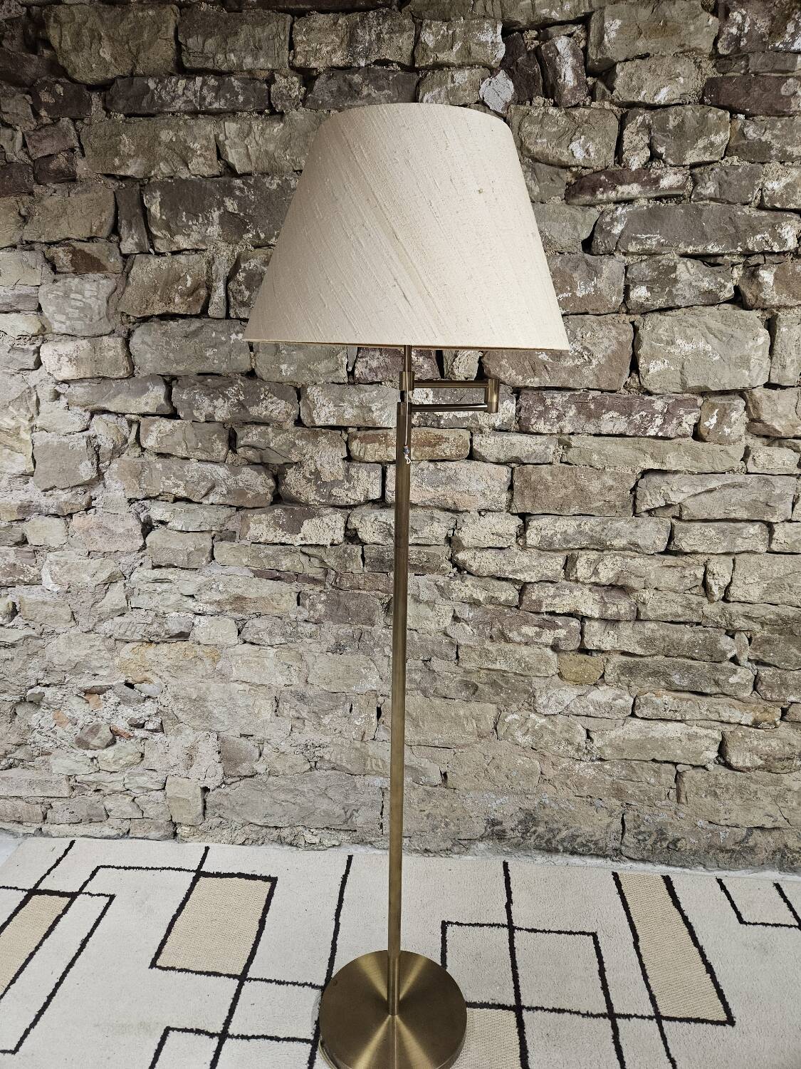 Brass Floor Lamp with Swivel Arm, Germany