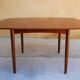Scandinavian dining table extendable teak by Henry Walter Klein