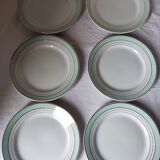 Lot 6 plates Luneville Regency