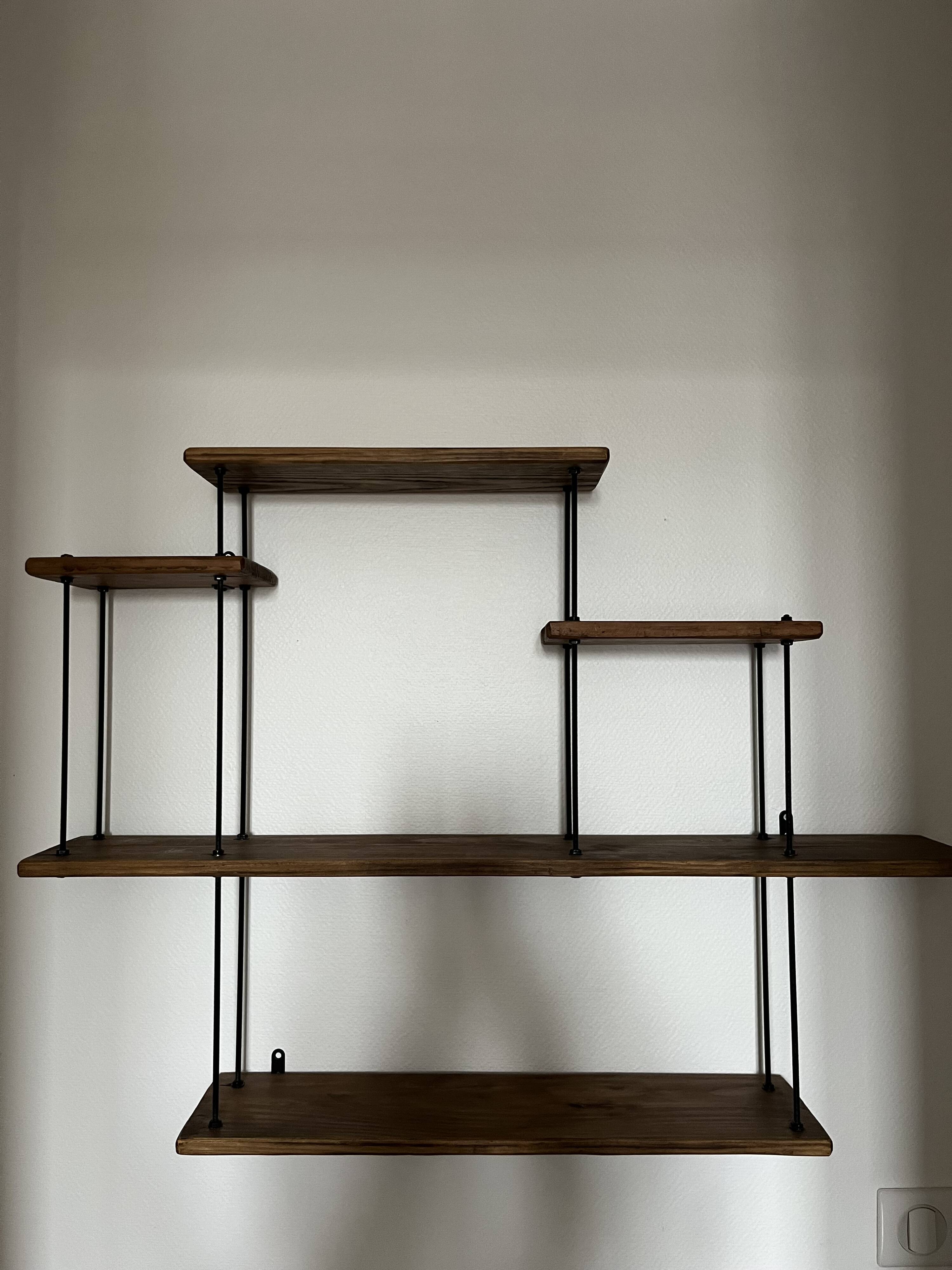 Industrial asymmetrical shelf