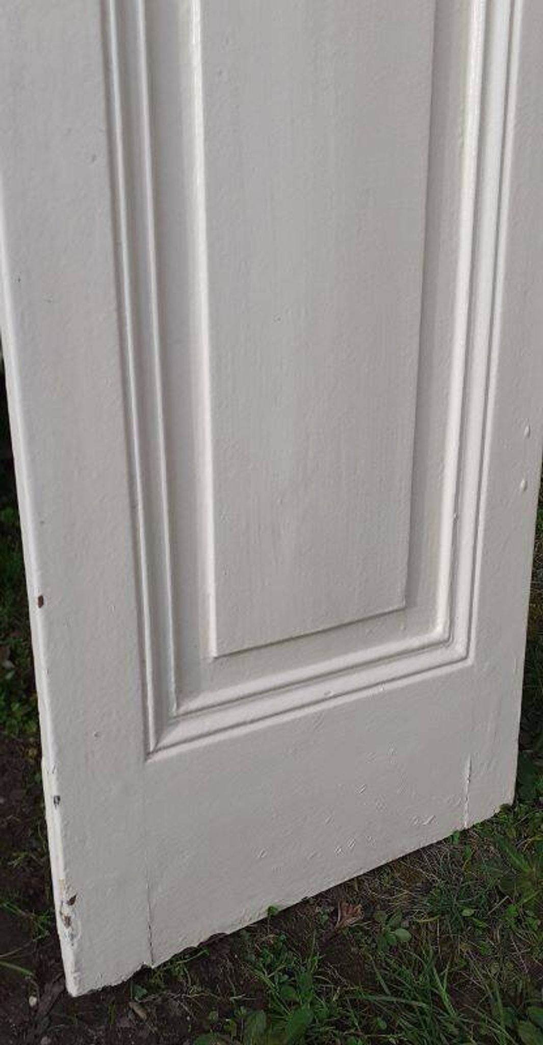 Porte h220x42cm étroite de placard ancienne panneautée moulurée