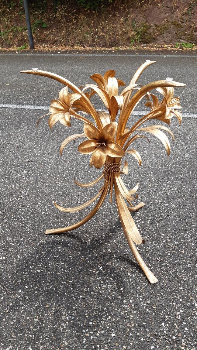 Gold metal side table 1970