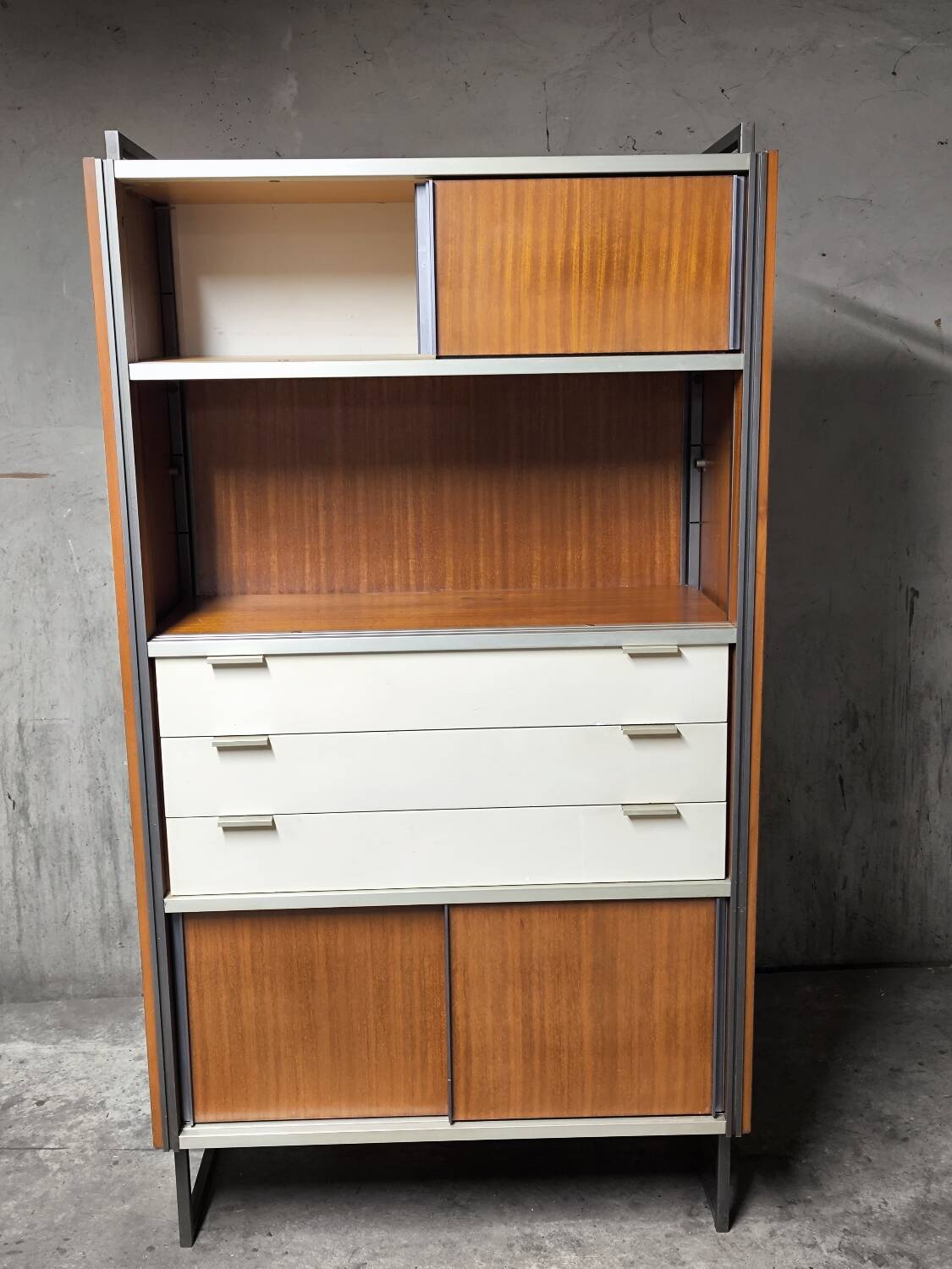 Vintage EFA bookcase and shelves by Georges Frydman