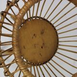 Rattan sewing cart