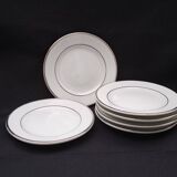 Vintage Vista Alegre Coimbra Dessert Plate Set of 6 Elegant Silver Rim