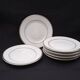 Vintage Vista Alegre Coimbra Dessert Plate Set of 6 Elegant Silver Rim