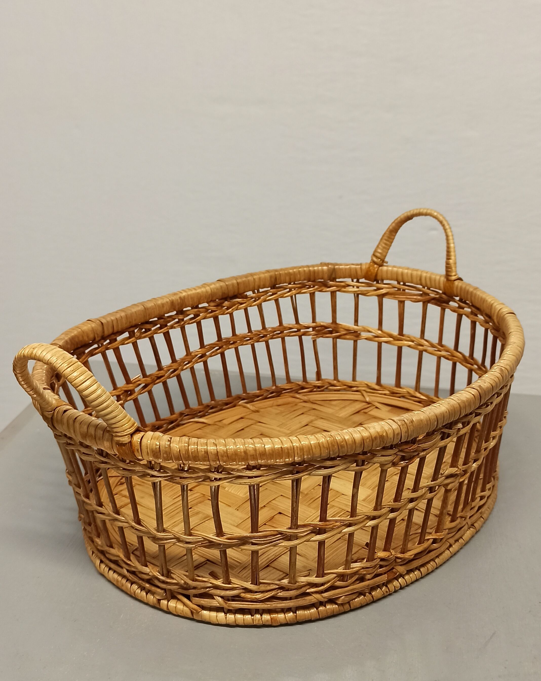 Rattan braided basket
