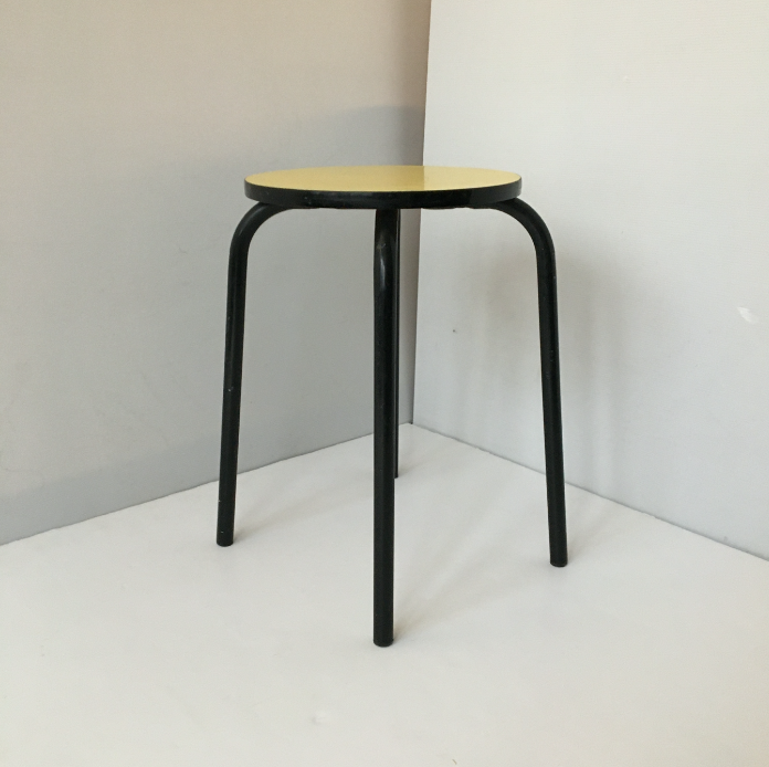 Yellow vintage stool
