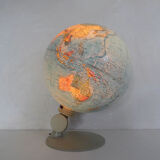 Old world map scan globe 1972 denmark vintage