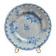 Assiette ancienne Gien Liserons – Décor oiseaux et fleurs bleu