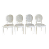 4 Louis XVI style fluted chairs