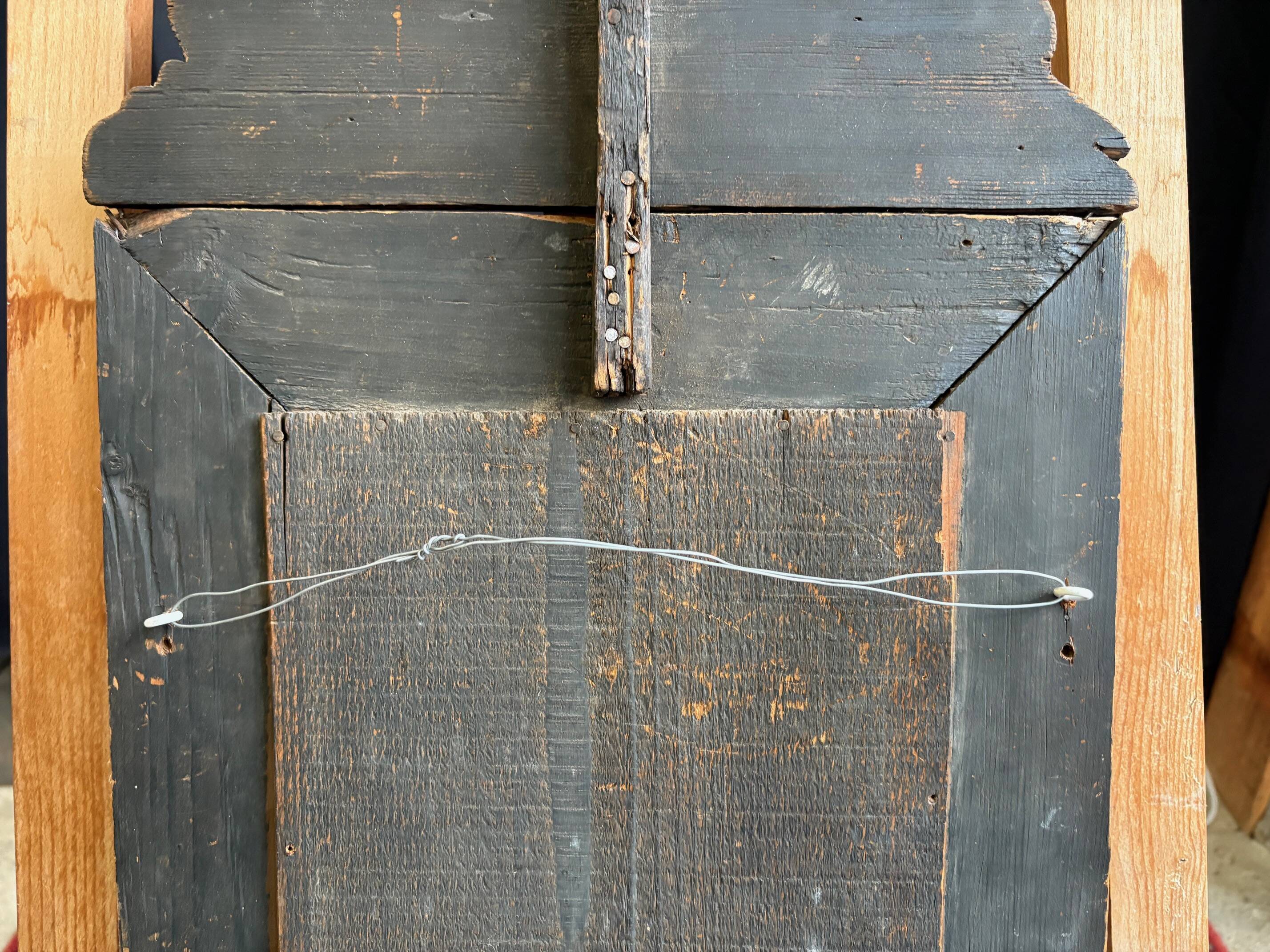 Napoleon III style mirror with gilt brass side panels