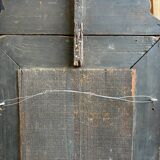 Napoleon III style mirror with gilt brass side panels