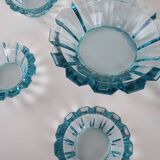 Set of glass bowls, Italian design, 1970s, made in Italy