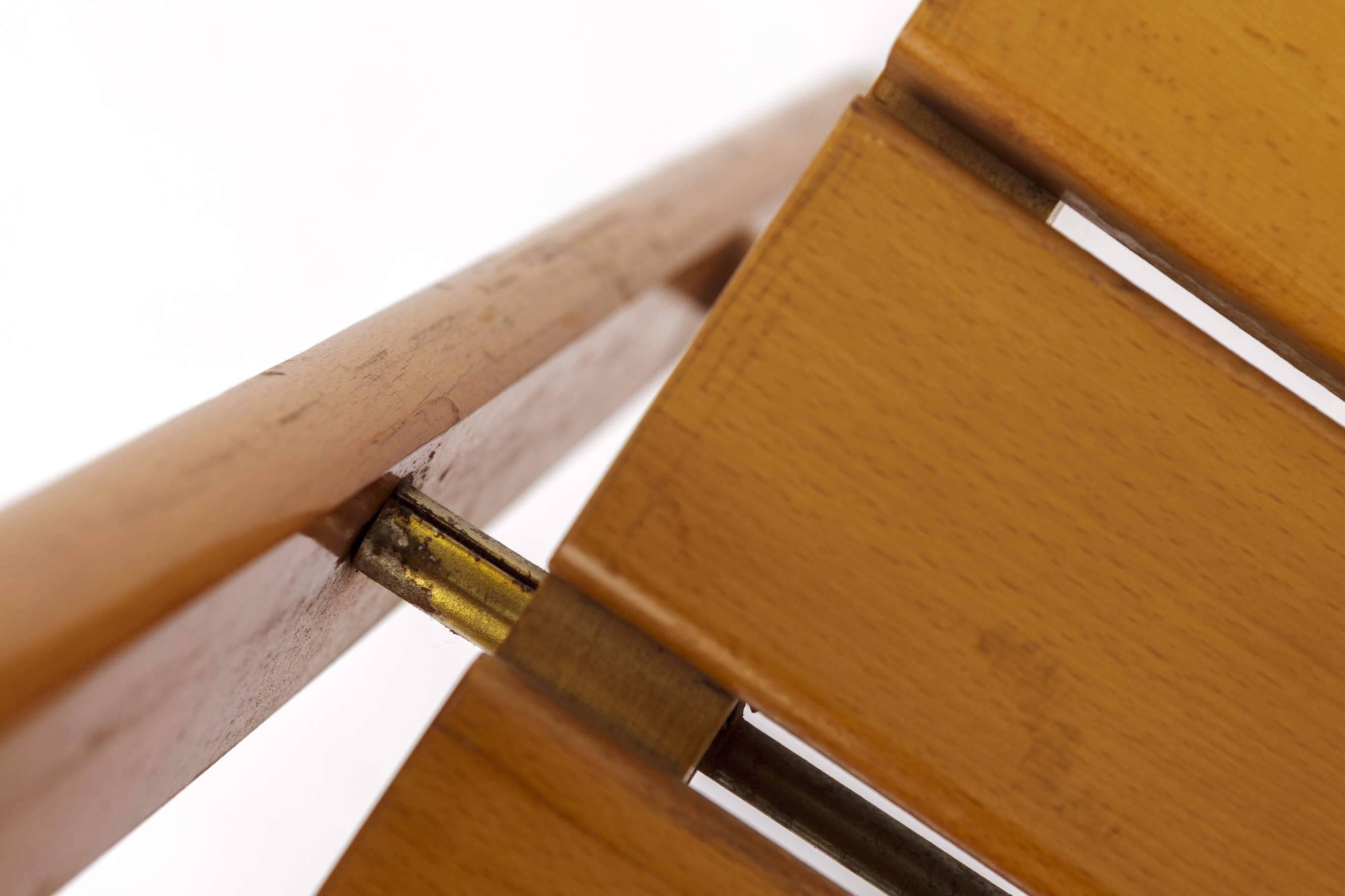 1 of 4 Vintage Folding Chair, 1950s–1960s German Design, Beech Wood