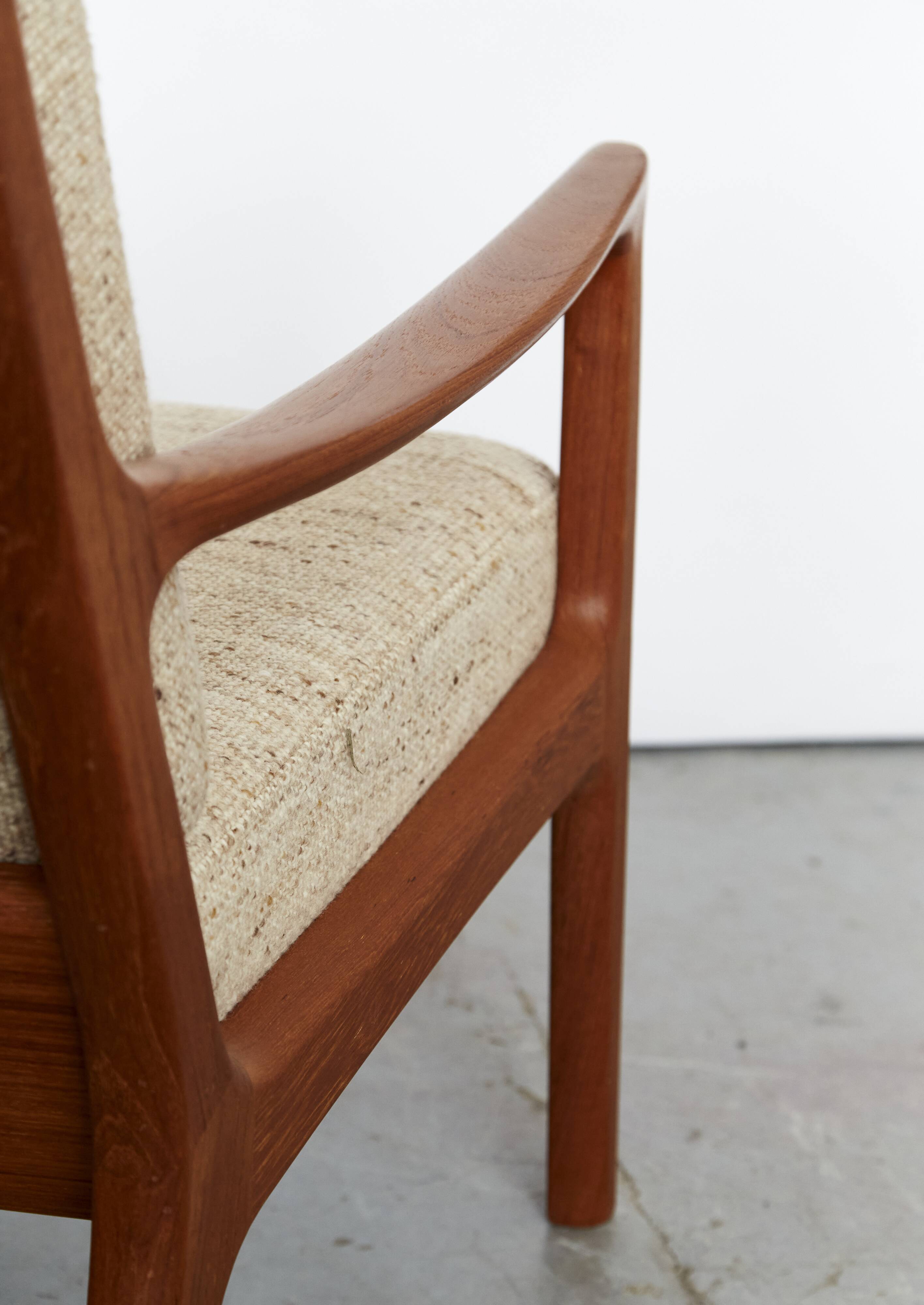 Mid-Century "Senator" Highback Chair by Ole Wanscher for Peter Jeppesen