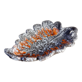 Large Vallauris leaf cutter in fat lava