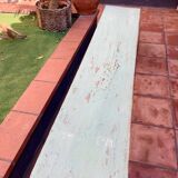Raw wood bench