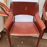 Fauteuils Chaises cuir De Couro Brazil cab413 Cassina