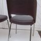 Pair of vintage faux leather and chrome armchairs