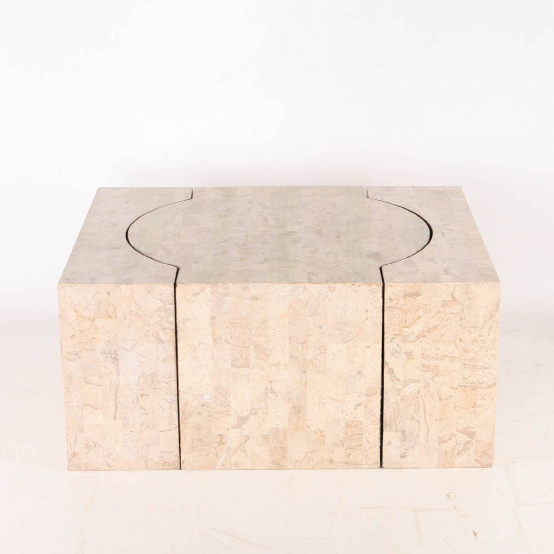 Coffee table in faux marble