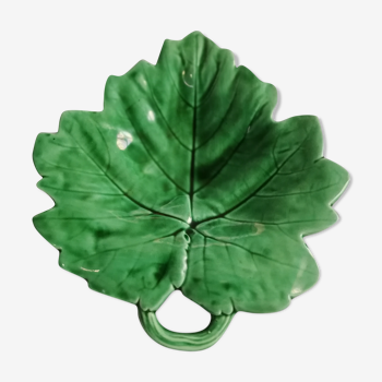 Dish "vine leaf" dabbling Sarreguemines vintage