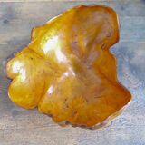 Swedish popular art Very large bowl in dark and curly birch, 1960s