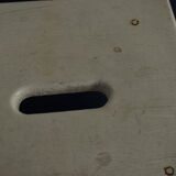 Old white wooden handle stool