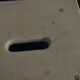 Old white wooden handle stool