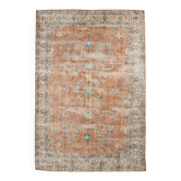 7x10 Turkish Brunt Red Vintage Area Rug, 221x323Cm