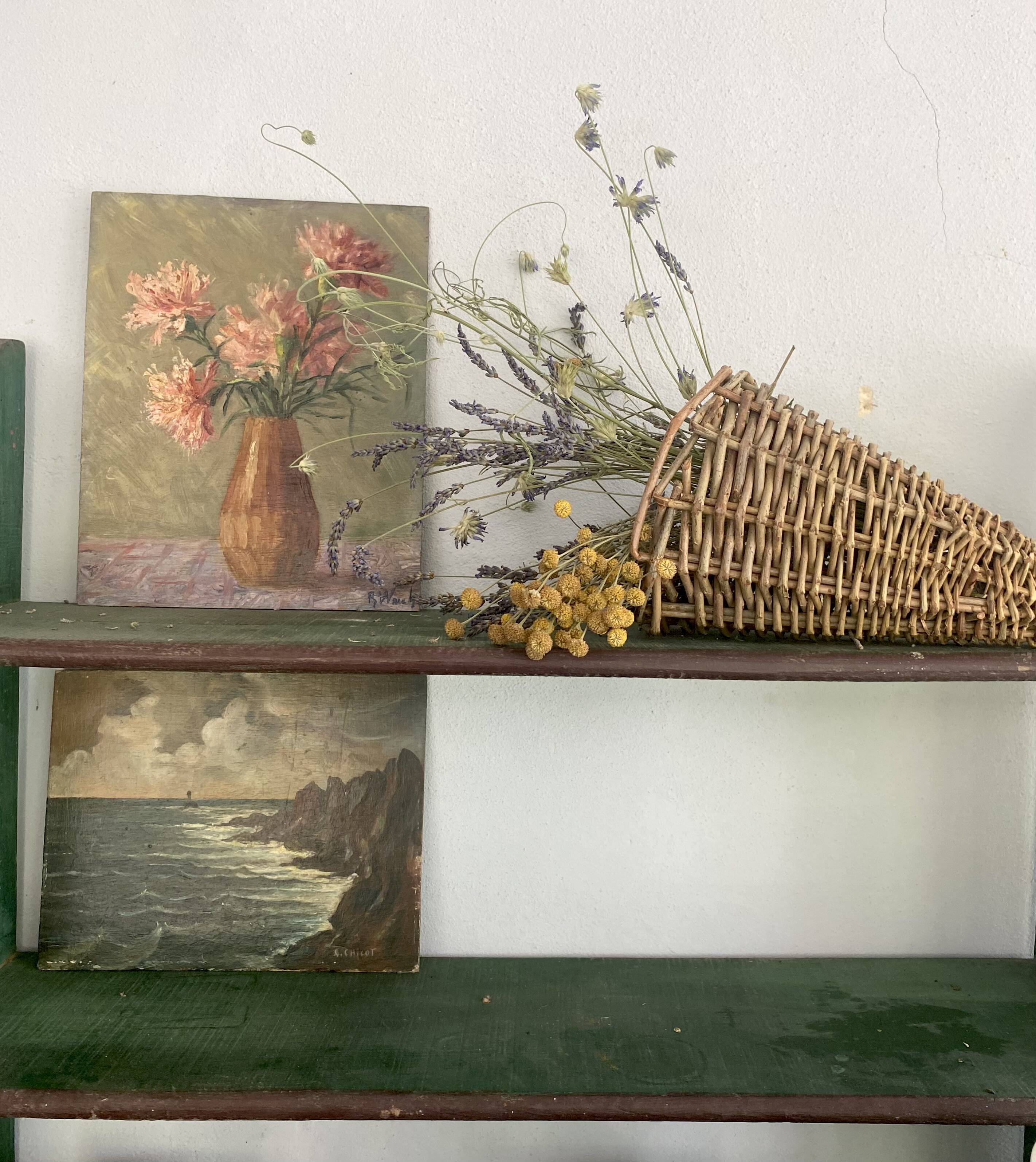 Huile sur bois signée