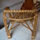 Fauteuil rotin corbeille vintage