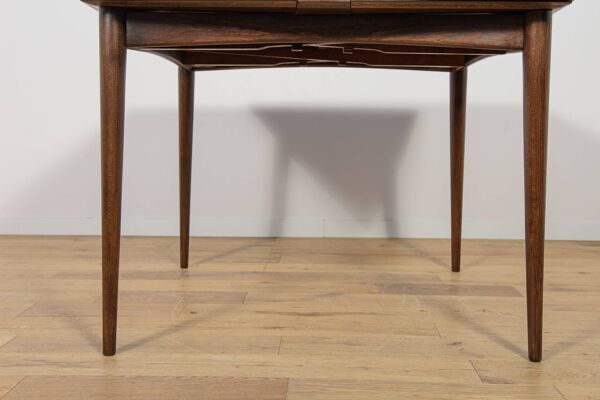 Table à manger extensible carrée en palissandre du milieu du siècle, Danemark, années 1960