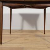 Table à manger extensible carrée en palissandre du milieu du siècle, Danemark, années 1960