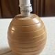 Turned and grooved wooden lamp base – 1980s
