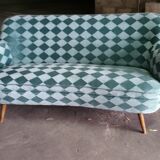 Canapé sofa "Arc" club organique rein années 50-60