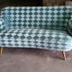 Sofa sofa 'Arc' club organic kidney years 50-60