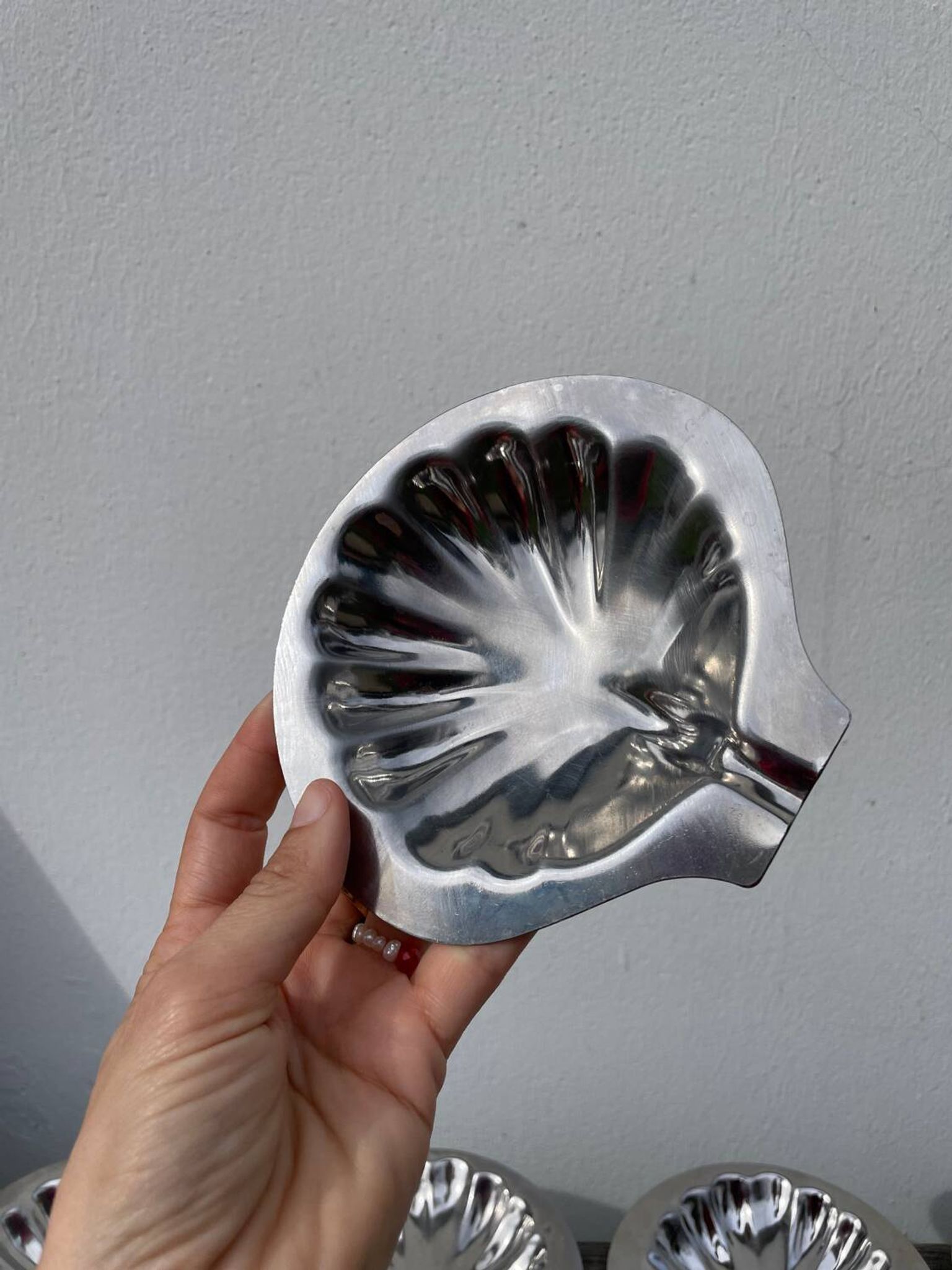 8 coupelles coquillage en inox