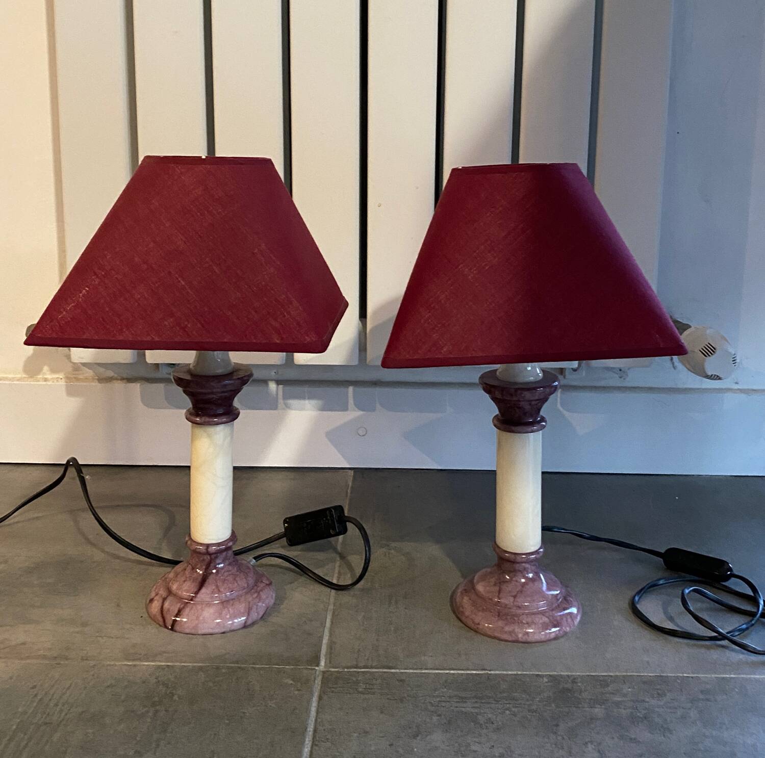Pair of bedside lamps