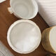 Tableware service 40 pieces in white and gilded porcelain CG Cie France Limoges