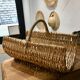 Door logs or magazines in rattan and wood