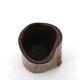 Small brutalist monoxyle vase in wood, 1970s.
