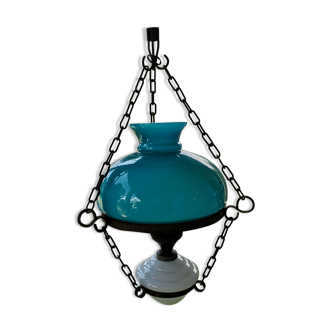 Vintage opaline pendant lamp