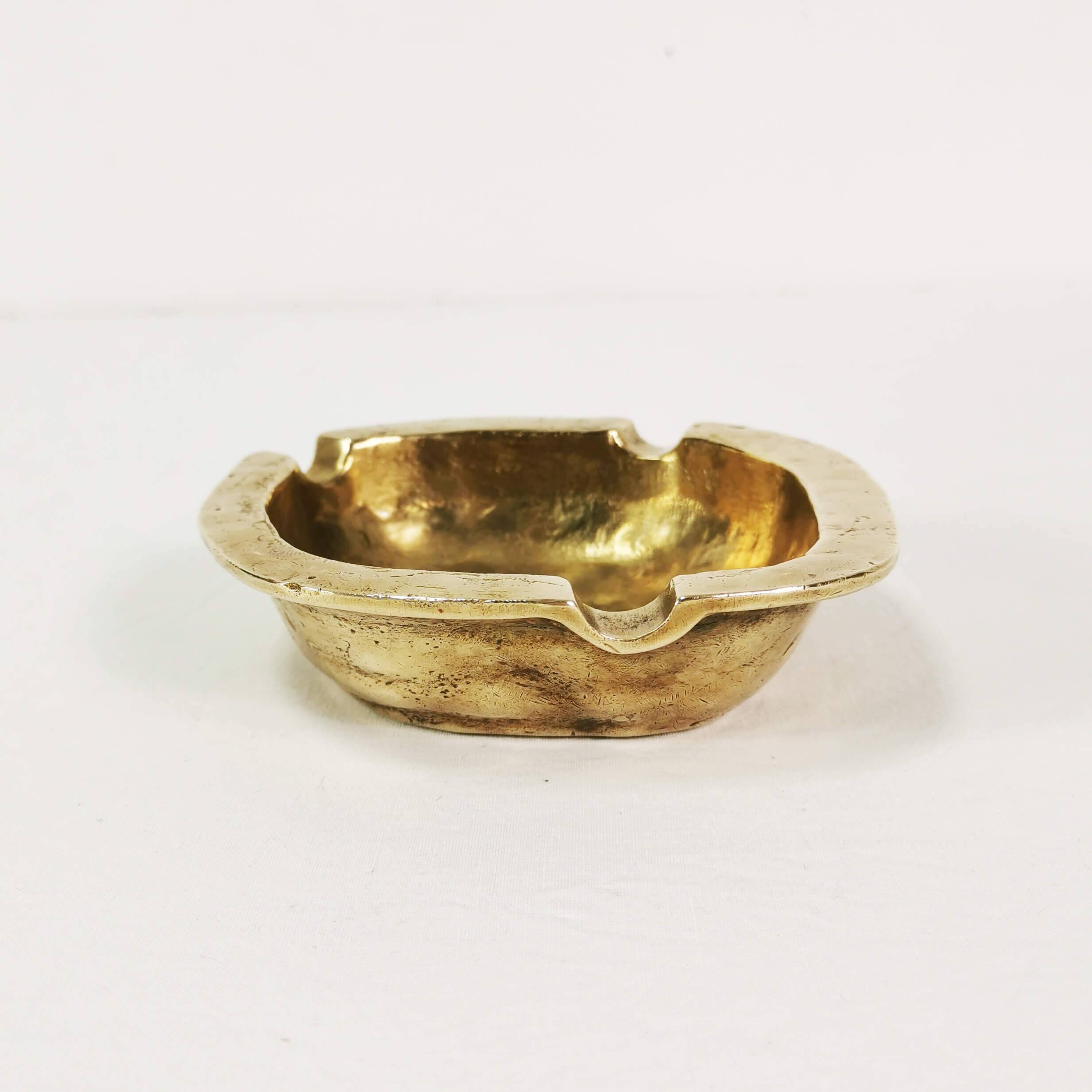 Art Deco ashtray made of brass, Germany, 1960s.