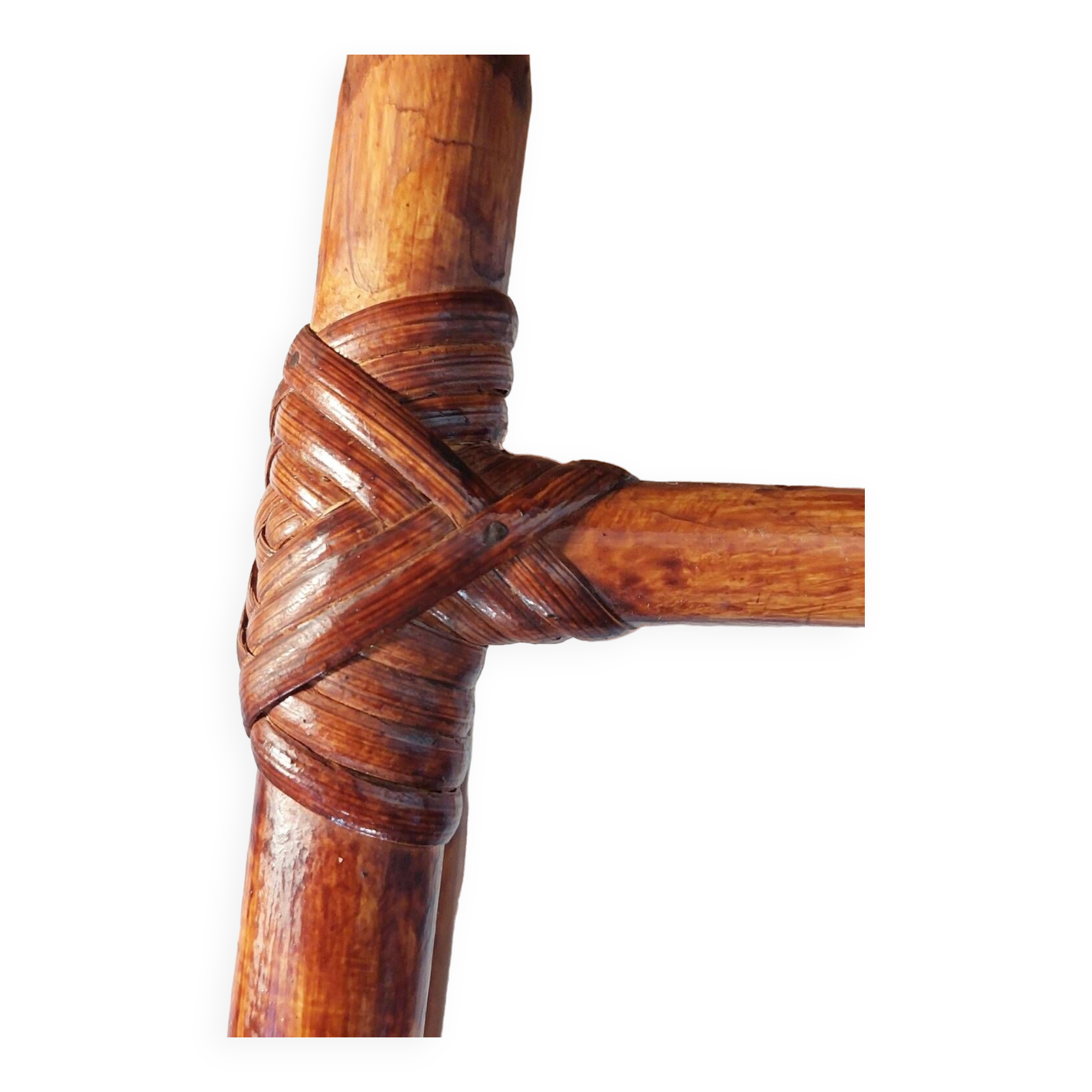 Rattan coffee table circa 1955