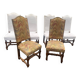 6 Louis XIII walnut chairs