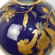Vase in Limoges porcelain midnight blue signed Chaufriasse-Diam. 20cm