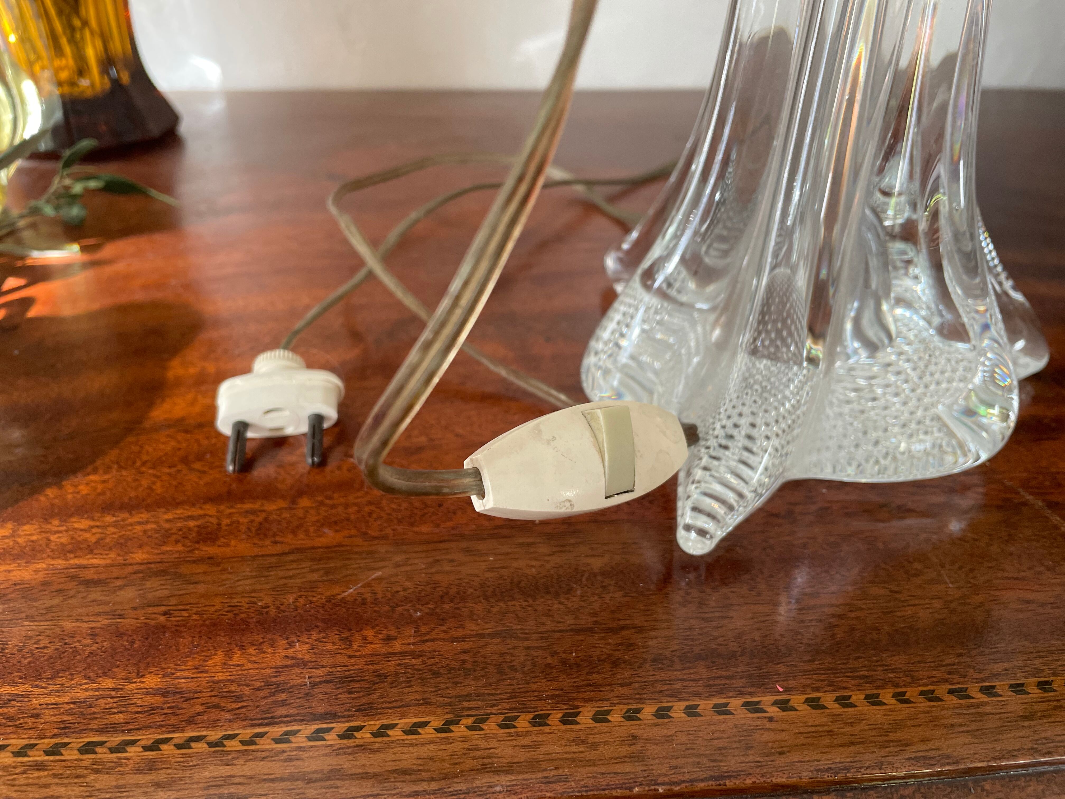 Pied de lampe en cristal 35cm